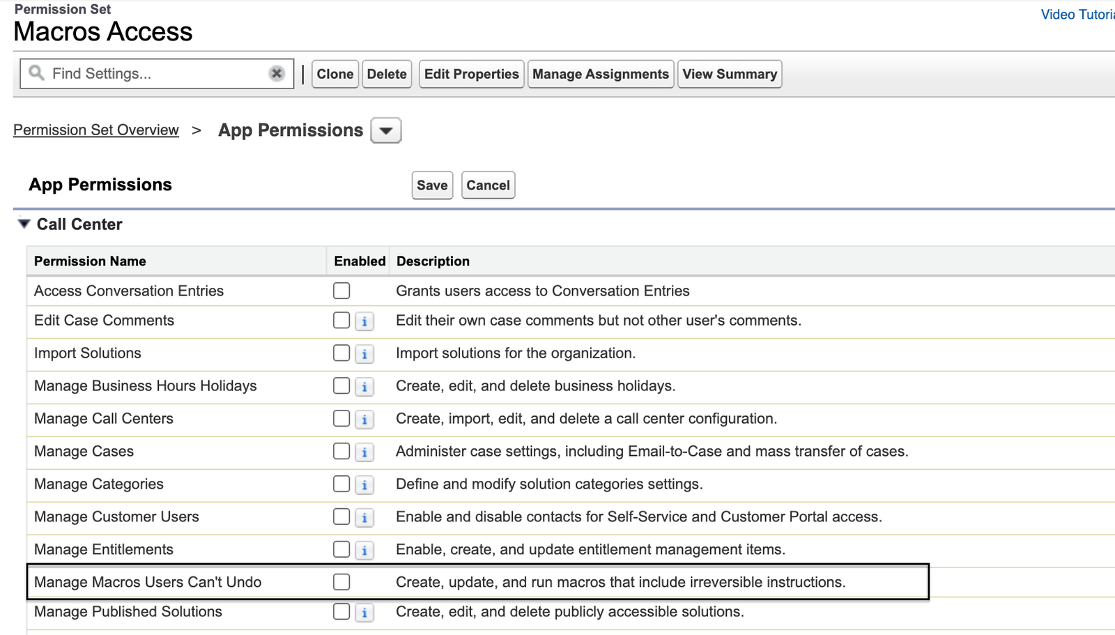 manage macros users can't undo